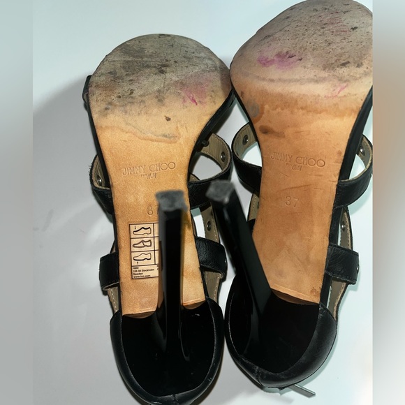 Jimmy Choo for H&M Studded Leather Sandal, Euro size 37. Gently worn. - Picture 7 of 8